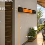 Calefactor Eléctrico de Terraza Muro  - Anwo